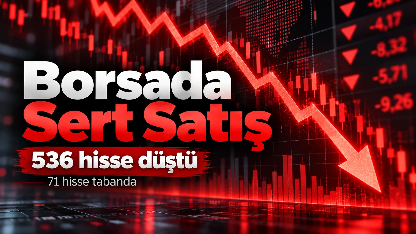Borsa bugün yüzde 2,74 düşerken 536 hisse geriledi ve 71 hisse taban kapattı