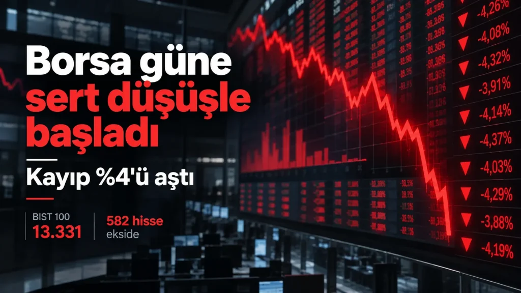 BIST 100, 16 Eylül sabahında yüzde 4’ün üzerinde gerilerken satış baskısı Borsa İstanbul genelinde yüzlerce hisseye y…