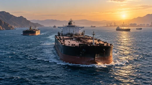 Hürmüz Boğazı'nı çağrıştıran deniz geçidinde ham petrol tankerleri