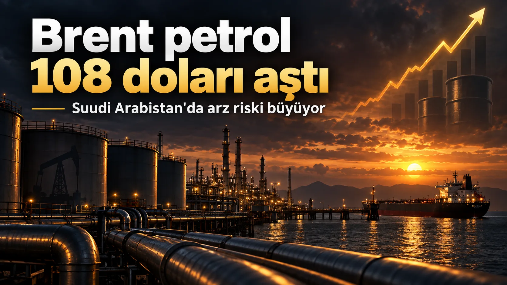 Brent petrol Suudi Arabistan’daki kritik boru hattının devre dışı kalması ve bölgedeki yeni saldırılarla 108 doların…