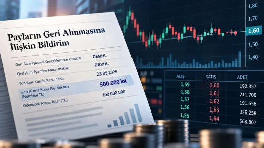 DERHL 500 bin lot geri alım yaparken hisse 1,60 TL’den kapandı.
