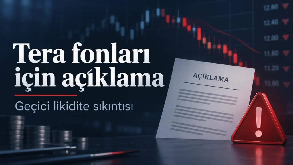 Emre Tezmen’in Tera Portföy fonlarındaki geçici likidite sıkıntısına ilişkin açıklaması.