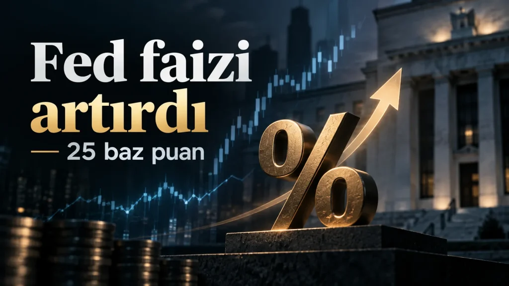 Fed faizi 25 baz puan artırdı