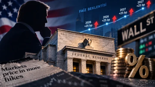 Fed için yarın ilk faiz artışı beklenirken piyasalar Temmuz 2027’ye kadar yaklaşık dört artış ihtimalini fiyatlıyor.