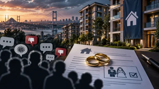 İstanbul’daki kiralık sosyal konutlara başvuruda evli olma şartı aranması sosyal medyada tepki çekti.