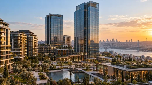 İstanbul’da modern karma gayrimenkul projesi ve ofis kuleleri