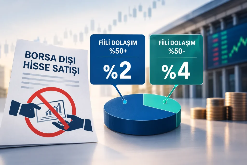 SPK’nın borsa dışı hisse satışlarında fiili dolaşım oranına göre getirdiği yüzde 2 ve yüzde 4 eşiklerini anlatan öne…