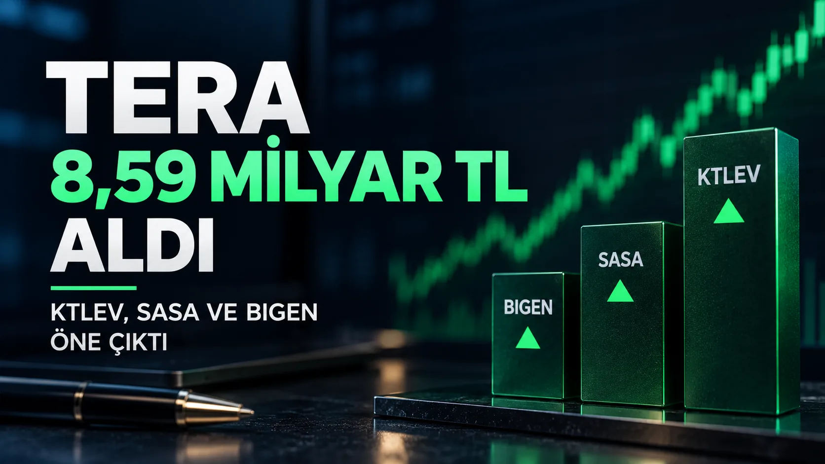 TERA’nın 10 Eylül 2026 tarihinde Borsa İstanbul’da 8,59 milyar TL net alım yaptığını anlatan finans görseli