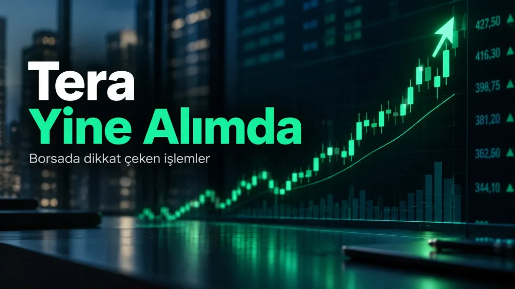 TERA’nın 14 Eylül 2026 tarihinde Borsa İstanbul’da 4,72 milyar TL net alım yaptığını anlatan sade finans görseli