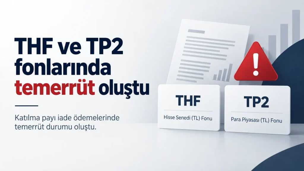 Tera Portföy THF ve TP2 fonlarında katılma payı iade ödemelerinde temerrüt açıklaması.