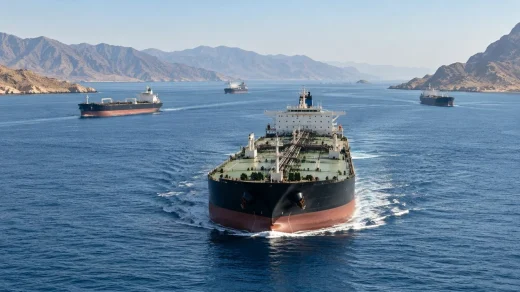 ABD İran görüşmeleri ve Hürmüz Boğazı’ndaki petrol tankerlerini temsil eden haber görseli