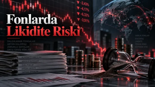 Türkiye yatırım fonlarında likidite ve kaldıraç riskini temsil eden finans piyasası görseli