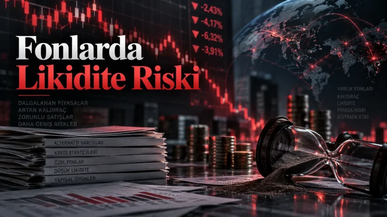 Türkiye yatırım fonlarında likidite ve kaldıraç riskini temsil eden finans piyasası görseli