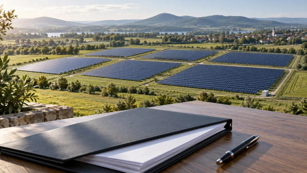 Avrupa kırsalında güneş enerjisi santrali ve yatırım dosyası