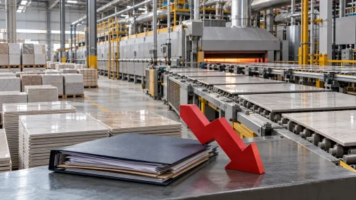 Seramik fabrikasında negatif kredi görünümünü anlatan finans evrakı