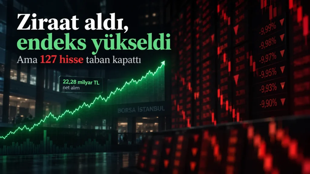 Ziraat aldı, endeks yükseldi ama hisseler yine düşüşte