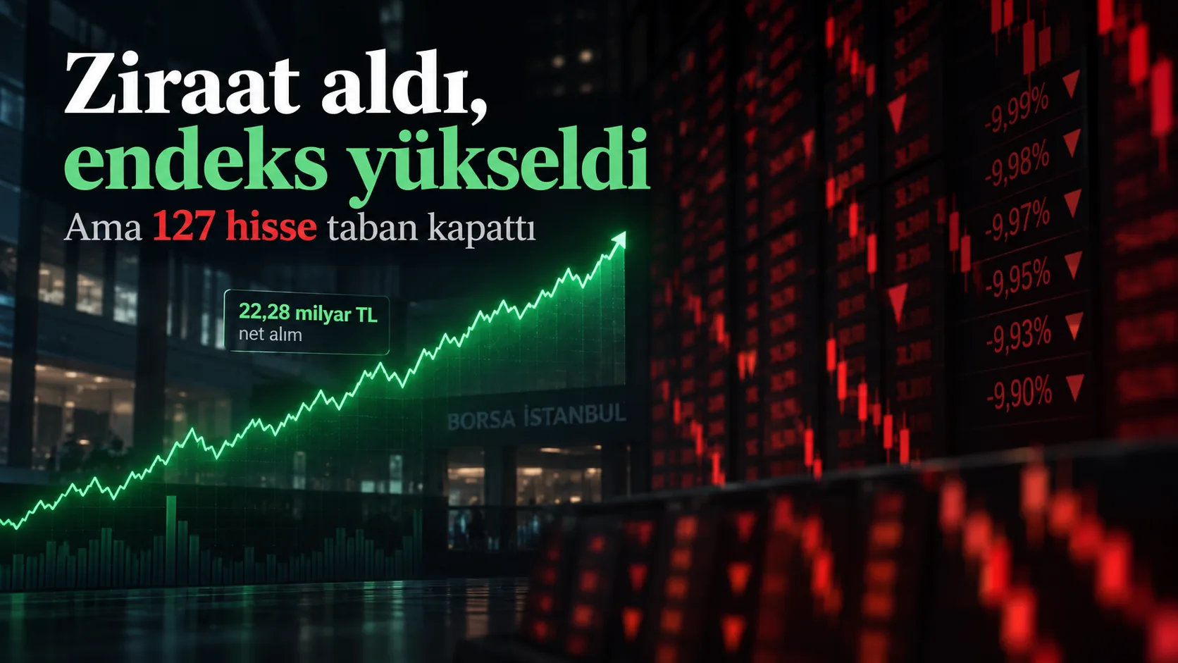 Ziraat aldı, endeks yükseldi ama hisseler yine düşüşte