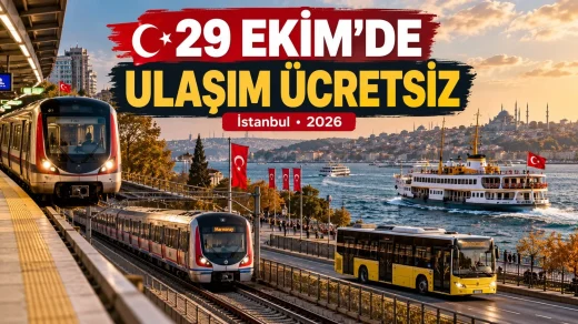 29 Ekim Cumhuriyet Bayramı'nda İstanbul'da ücretsiz ulaşım; Marmaray metro otobüs ve vapur temsili görsel