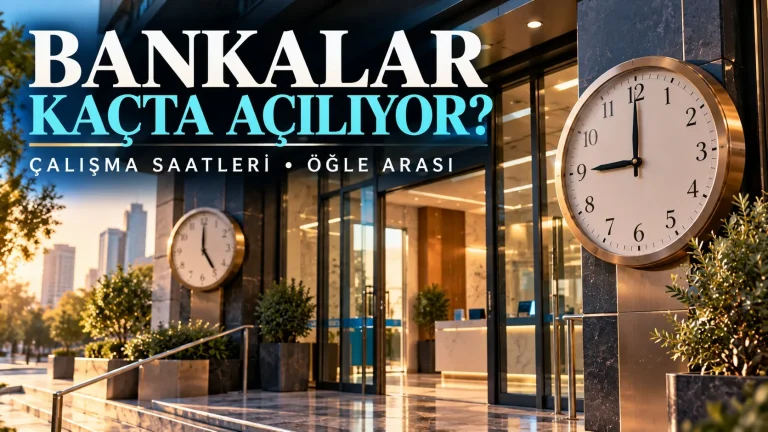 Bankaların açılış kapanış ve öğle arası saatleri