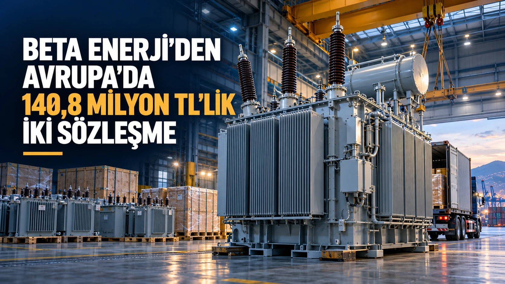 Avrupa sevkiyatına hazırlanan büyük güç transformatörü