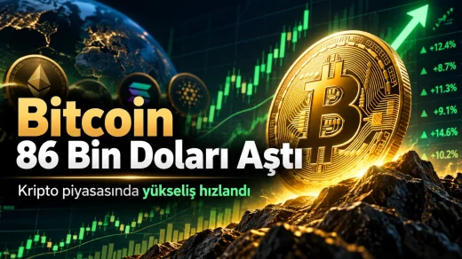 Bitcoin 86 bin doların üzerine çıkarken kripto para piyasasında alımlar güçlendi ve büyük altcoinlerde de yükseliş gö…