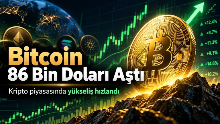 Bitcoin 86 bin doların üzerine çıkarken kripto para piyasasında alımlar güçlendi ve büyük altcoinlerde de yükseliş gö…