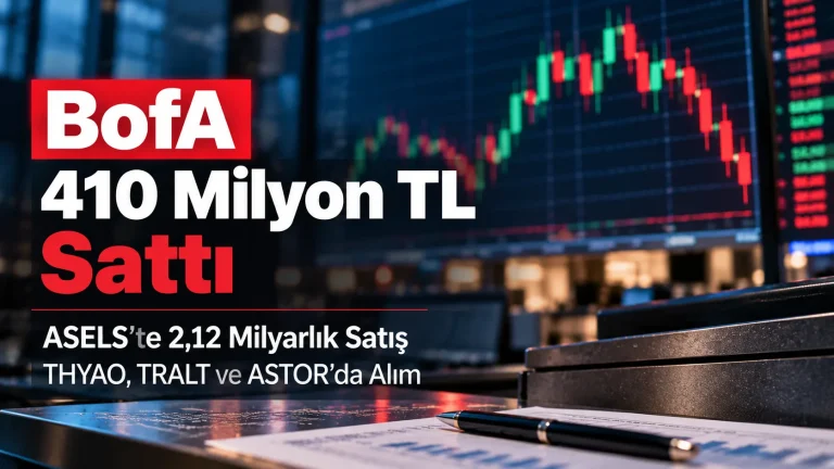 Bank of America 2 Ekim’de 409,7 milyon TL net satıcı olurken ASELS’te 2,12 milyar TL net satış gerçekleşti