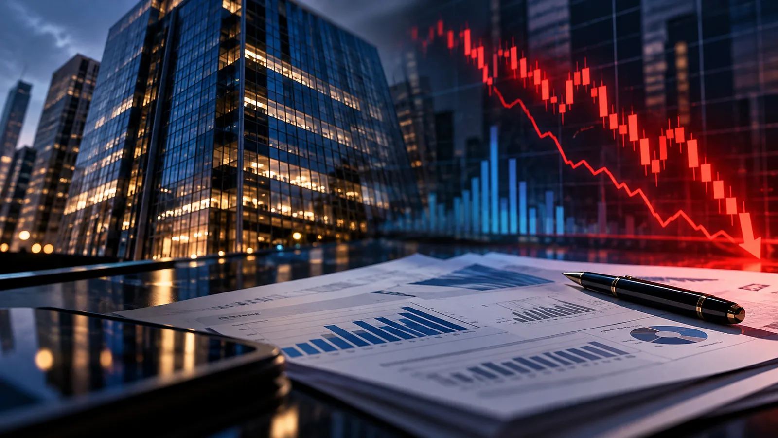 Banka bilançosu ve düşüş grafiği