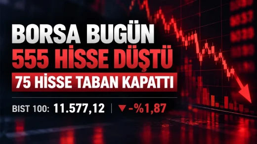 Borsa bugün 555 hisse düştü