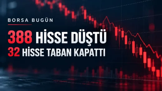 Borsa bugün 388 hisse düştü