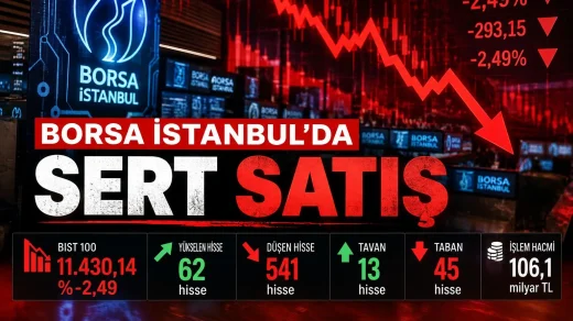 BIST 100 düştü, 541 hisse geriledi