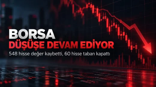 Borsada 548 hisse düştü, 60 hisse taban