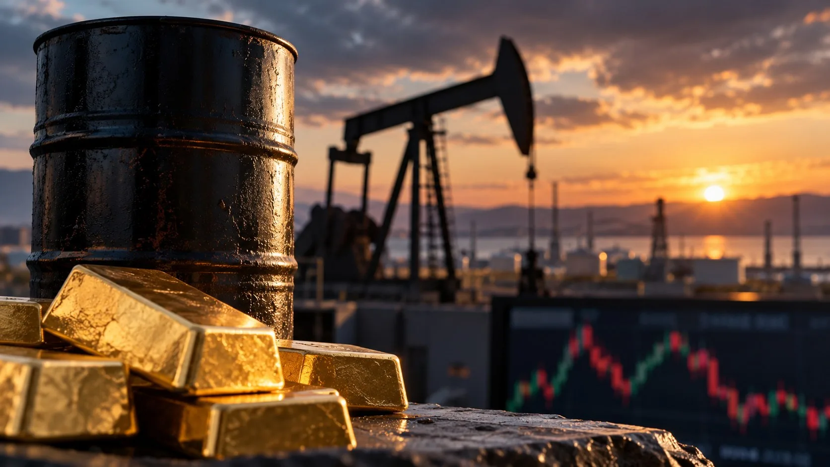 Brent petrol yükselirken altın geriledi