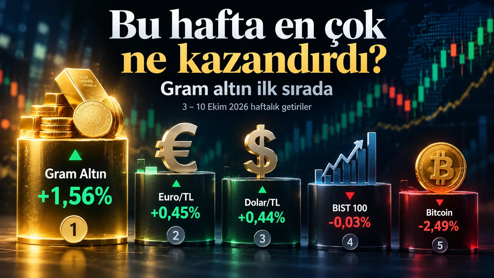 Haftanın en çok kazandıran yatırım aracı altın