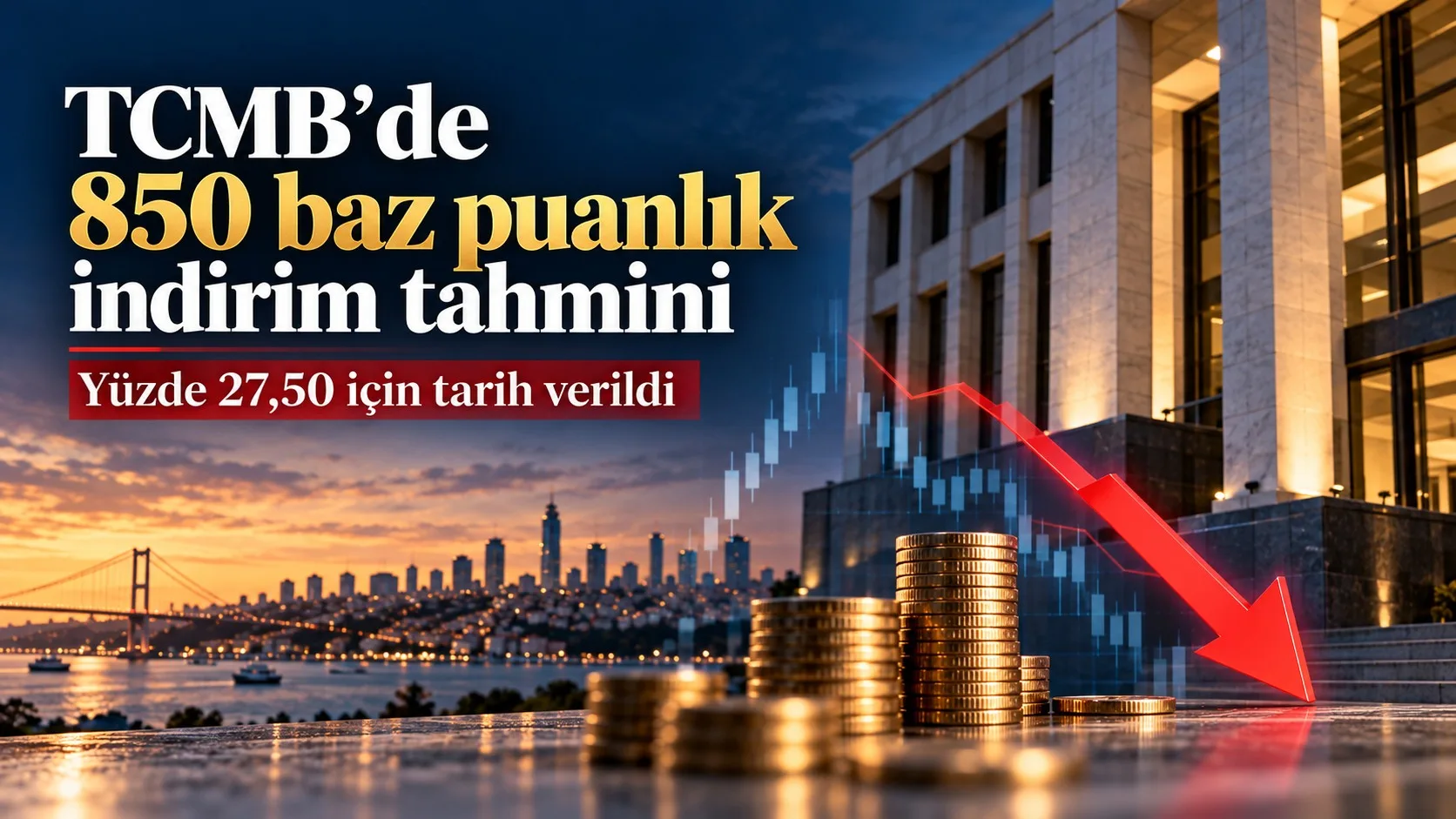 TCMB için 850 baz puan faiz indirimi tahmini