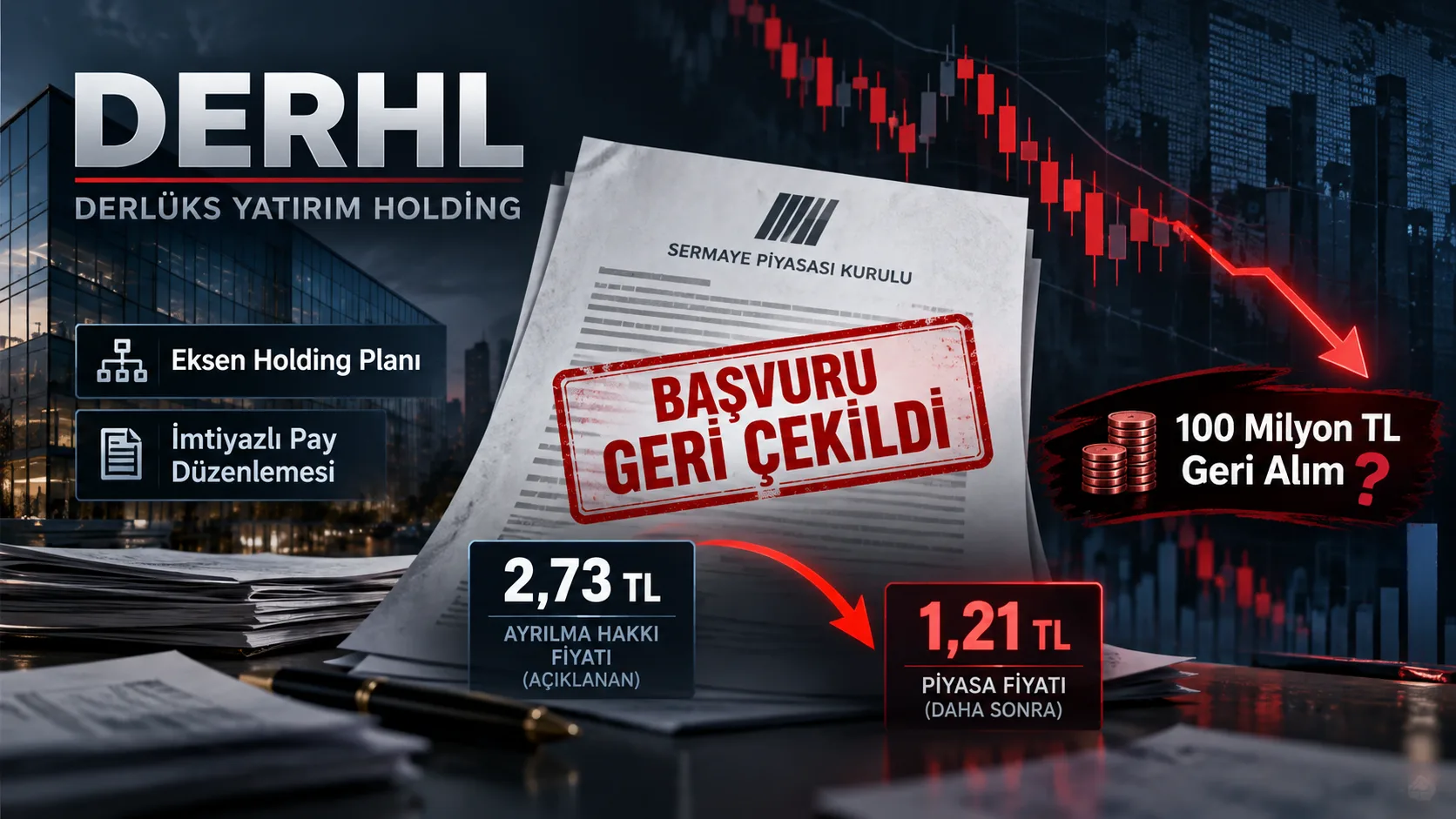 DERHL SPK başvurusu ve hisse fiyatındaki düşüş