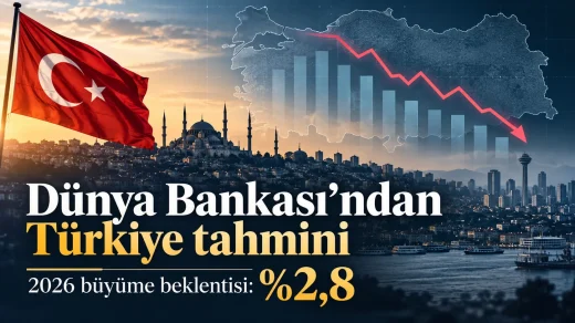 Dünya Bankası’nın Türkiye için 2026 yüzde 2,8 büyüme tahmini.