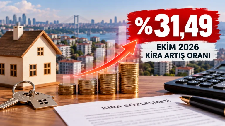 Ekim 2026 kira artış oranının yüzde 31,49 olduğunu gösteren kira hesaplaması.