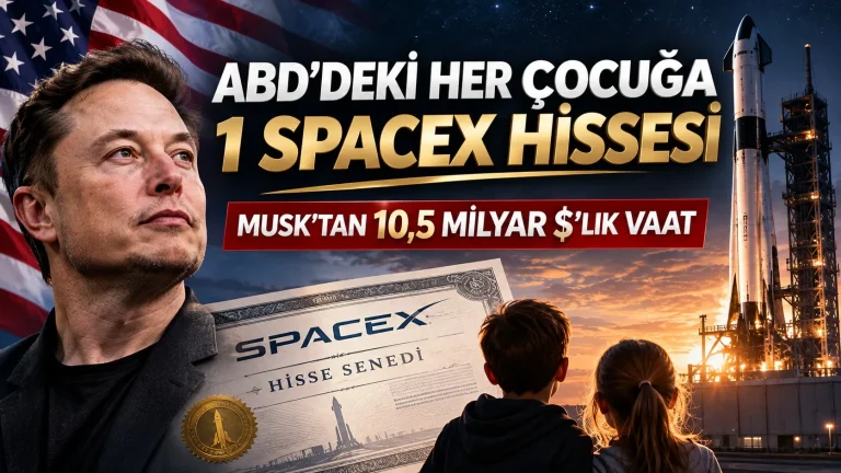 ABD’deki her çocuğa bir SpaceX hissesi: Musk’tan 10,5 milyar dolarlık vaat