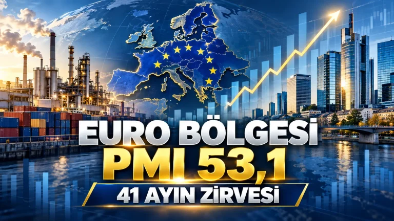 Euro Bölgesi PMI endeksinin 53,1 ile 41 ayın en yüksek seviyesine yükselmesi.