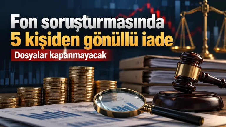 Fon soruşturmasında 5 kişinin gönüllü para iadesi yapması ve soruşturmanın devam etmesi.
