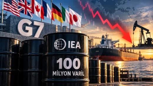 G7 ve IEA’nın 100 milyon varillik petrol rezervi salımı kararı.
