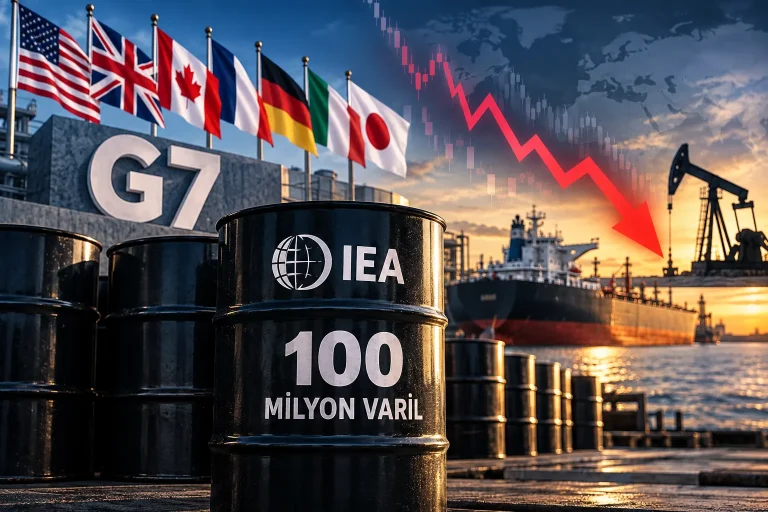 G7 ve IEA’nın 100 milyon varillik petrol rezervi salımı kararı.