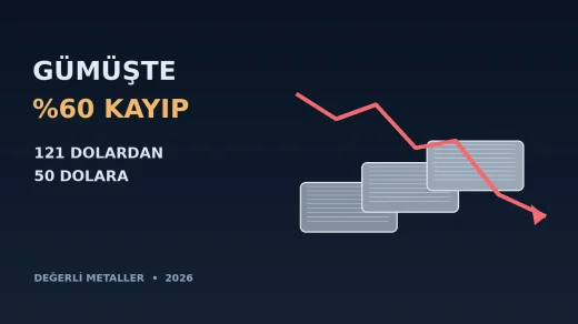 Gümüşte yüzde 60 fiyat düşüşü