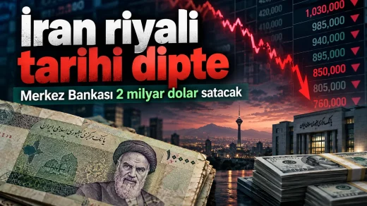 İran riyali tarihi dip seviyeye gerilerken Merkez Bankası 2 milyar dolara kadar döviz satışı başlattı.