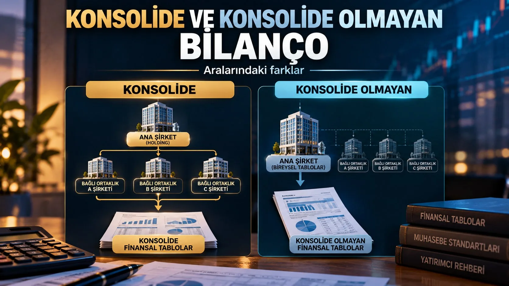 Konsolide ve konsolide olmayan bilanço farkları