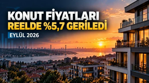 Konut fiyatları reel olarak yüzde 5,7 düştü
