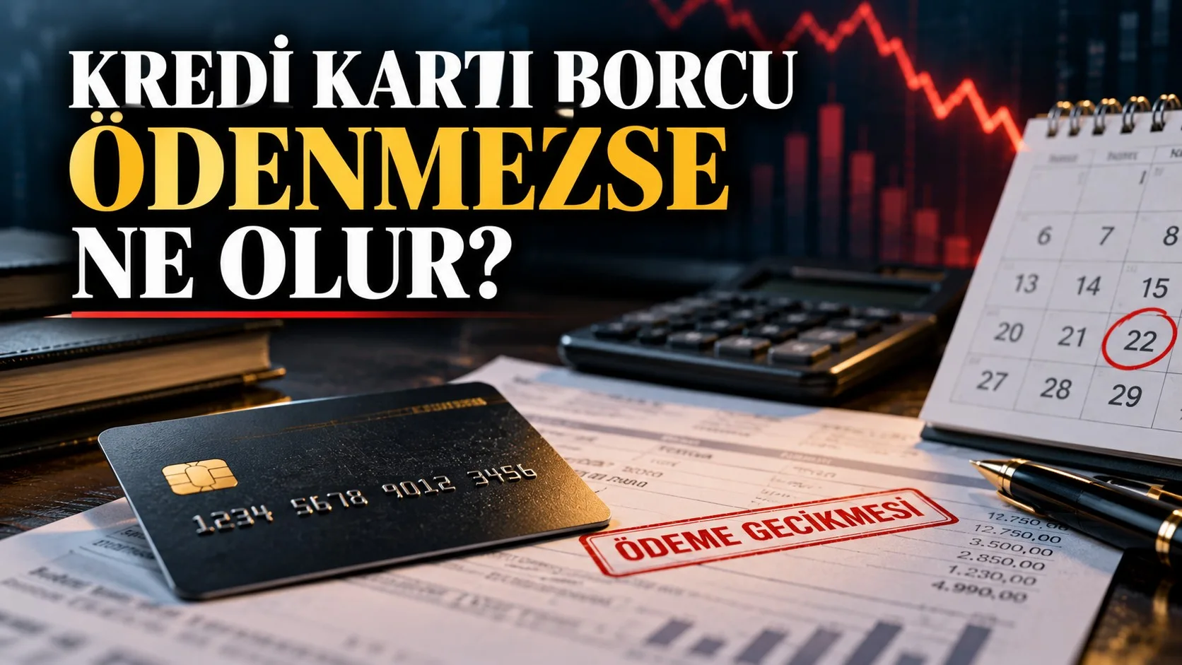 Kredi kartı borcu ödenmezse faiz ve takip