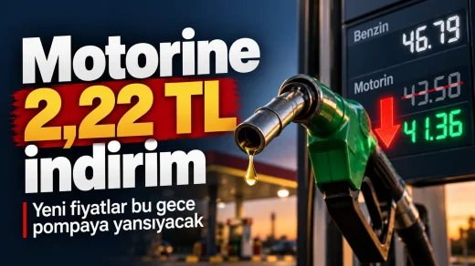 Motorinin litre fiyatına 2,22 TL indirim geliyor. Yeni fiyatların 3 Ekim’den itibaren pompa satışlarına yansıması bek…