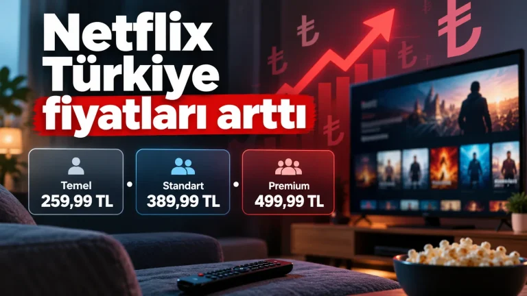 Netflix Türkiye’de abonelik fiyatlarını artırdı; Premium paketin aylık ücreti 499,99 TL’ye yükseldi.
